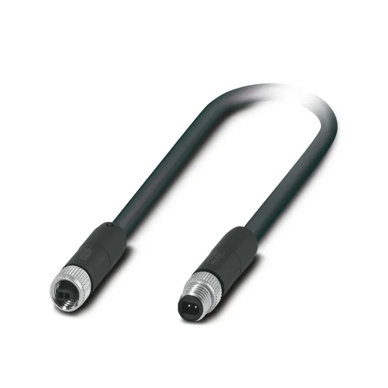 Phoenix Contact Shielded Screened Single Pair Ethernet CatB (10 Mbps) Ethernet Cable 2 Core, Black, 2 m, PVC Jacket 1217524