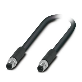 Phoenix Contact SPE Ethernet Cable 2 Core, Black, 2 m Length, Shielded Screened PVC Jacket 48-60V AC 5.1mm Diameter 1217526