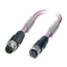 Phoenix Contact Male 5 Way Male to Female 5 Way M12 Bus Cable 500 mm 48-60V AC 1518261