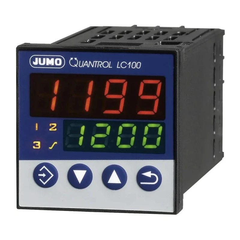 Jumo LC100 Panel PID Temperature Controller with 2 Input 2 Output Relay, 240V, LED Display LC100