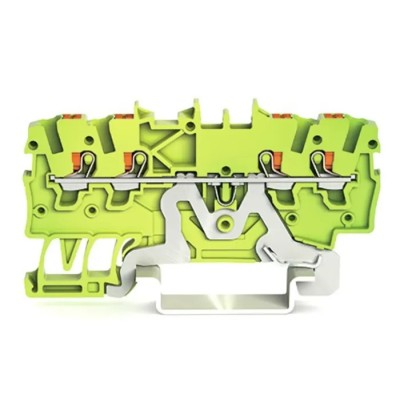 WAGO Earth Terminal Block 1mm² 1-Level Cage Clamp Green Yellow TOPJOB S 2200 Series 2200-1407