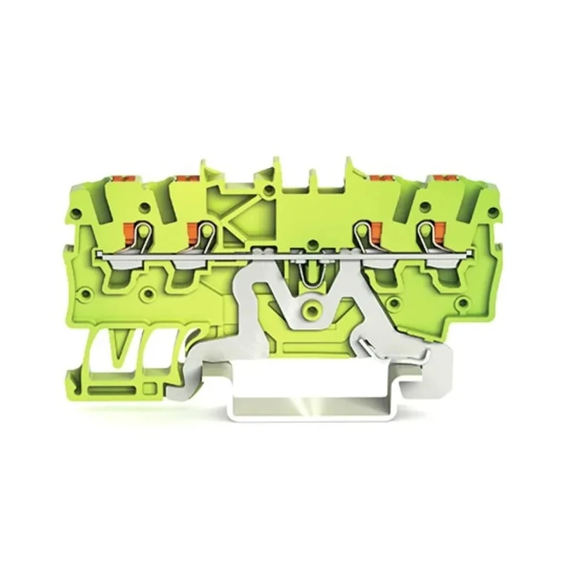 WAGO Earth Terminal Block 1mm² 1-Level Cage Clamp Green Yellow TOPJOB S 2200 Series 2200-1407