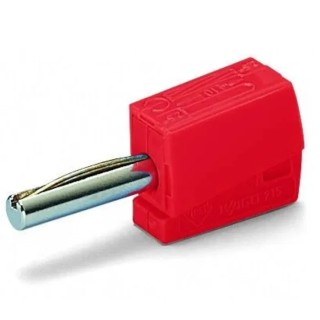 WAGO Red Male Banana Plug, 4 mm Connector, Cage Clamp Termination, 42V, 20A 215-212