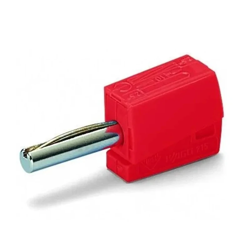WAGO Red Male Banana Plug, 4 mm Connector, Cage Clamp Termination, 42V, 20A 215-212
