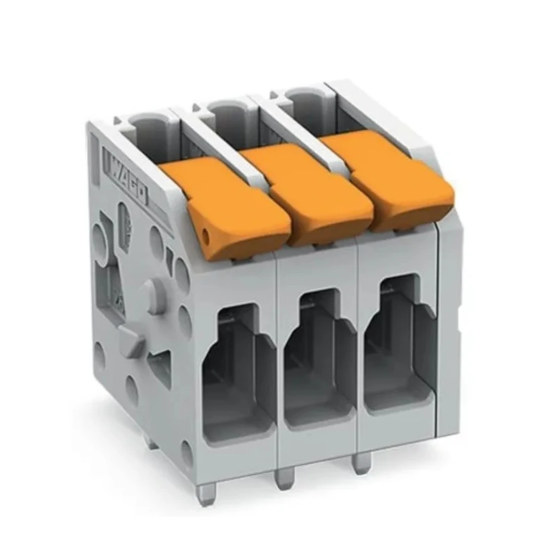 WAGO PCB Terminal Block 6-Contact 5 mm Pitch 1 Row 300 V Polyamide 66 Housing 2604-1106