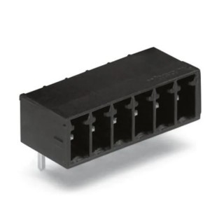 WAGO 714 Series Pluggable Terminal Block 8-Contact 3.5 mm Pitch 1 Row Polyamide Housing Male Connector Black 320V 10A 714-168