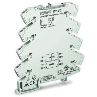 WAGO Signal Conditioner, Voltage Input, Current/Voltage Output, 24V DC Supply, IECEx Certified, Model 857-412