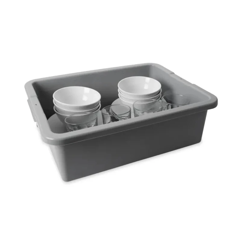 Rubbermaid Commercial Products Grey Polyethylene Storage Box 28.76L, 177.8 mm x 435.1 mm x 546.1 mm FG335100GRAY
