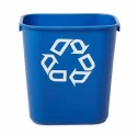 Rubbermaid Commercial Products Rubbermaid Commercial Deskside Recycling Container 12L Blue Polypropylene Waste FG295573BLUE