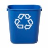 Rubbermaid Commercial Products Rubbermaid Commercial Deskside Recycling Container 12L Blue Polypropylene Waste FG295573BLUE