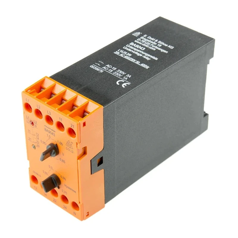 Dold Monitoring Relay 3 Phase DPDT DIN Rail 230V AC 400V AC BA9043 3/N AC50-400HZ 230/400V
