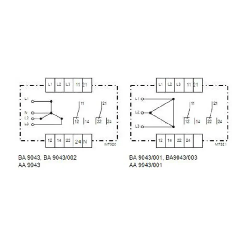 Dold Monitoring Relay 3 Phase DPDT DIN Rail 230V AC 400V AC BA9043 3/N AC50-400HZ 230/400V