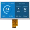Displaytech LCD Colour Display 7 in 1024 x 600 Pixel LVDS Interface, LED Backlight DT070DTFT-IPS-HB-PTS