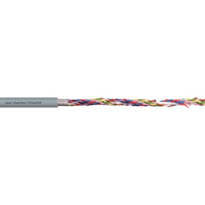 Igus CF211.PUR Series Data Cable 0.5 mm² 100 m Grey Sheath Polyvinyl Chloride CF211.PUR.05.03.02 (100m)