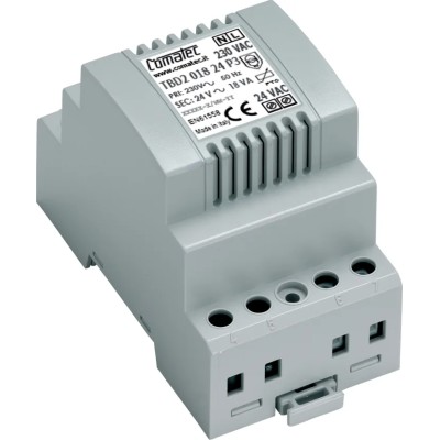 Comatec 18 VA DIN Rail Transformer 230 V ac Primary, 24 V ac Secondary, Mount Type DIN Rail TBD2 018 24 P3