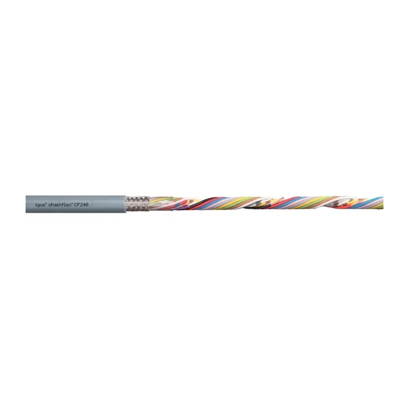 Igus CF240 Series Data Cable 0.14 mm² Cross Section 100 m Length Silver Grey PVC Sheath CF240
