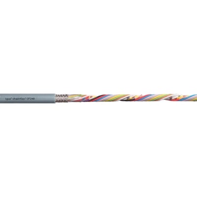 Igus CF240 Series Data Cable 0.34 mm² 100 m Silver Grey Sheath Polyvinyl Chloride CF240