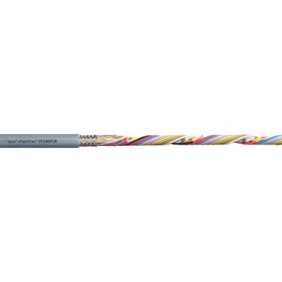 Igus CF240.PUR Series Data Cable 0.25 mm² Cross Section 100 m Length Grey Polyvinyl Chloride Jacket CF240.PUR.02.25 (100m)