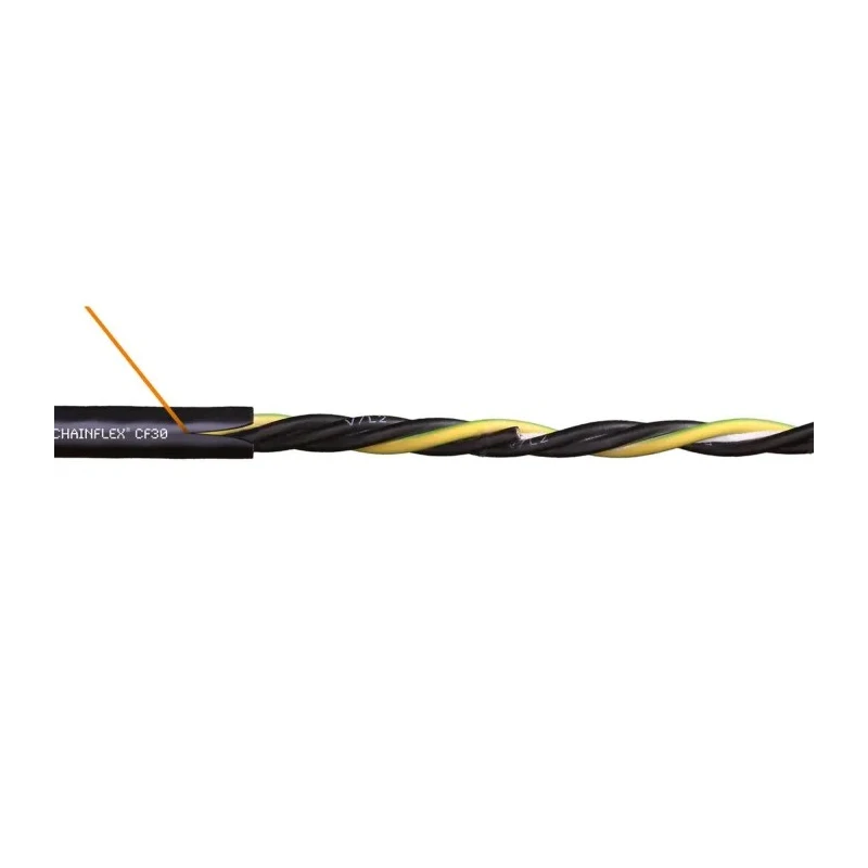Igus 4 Core Black Multi-Core Main Power Cable 2.5mm² CSA Polyvinyl Chloride Jacket 85°C 100 m CF30.25.04 (100m)