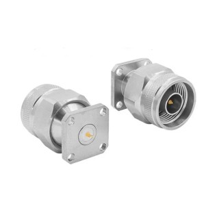 Bulgin N Type Series Coaxial Connector Flange Male Circular Coaxial, 500 Ω, Straight Body Plug-In RFNA4PGIMF