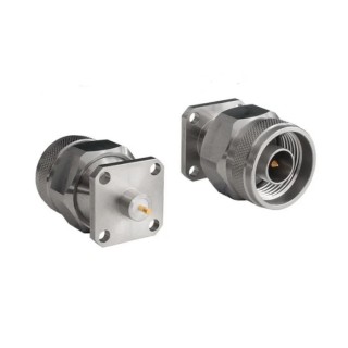 Bulgin N Type Series Coaxial Connector Flange Male Circular Coaxial, 50 Ω, Straight Body Plug-In RFNA4PGILGIE