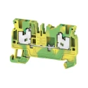 Weidmüller SNAP IN Series Feed Through Terminal Block Yellow Green 1-Level Snap-In 800V 24A 2674560000