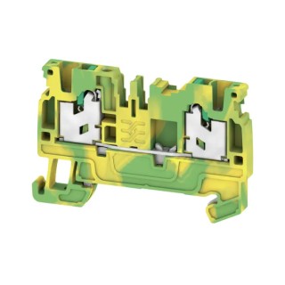 Weidmüller SNAP IN Series Feed Through Terminal Block Yellow Green 1-Level Snap-In 800V 24A 2674560000