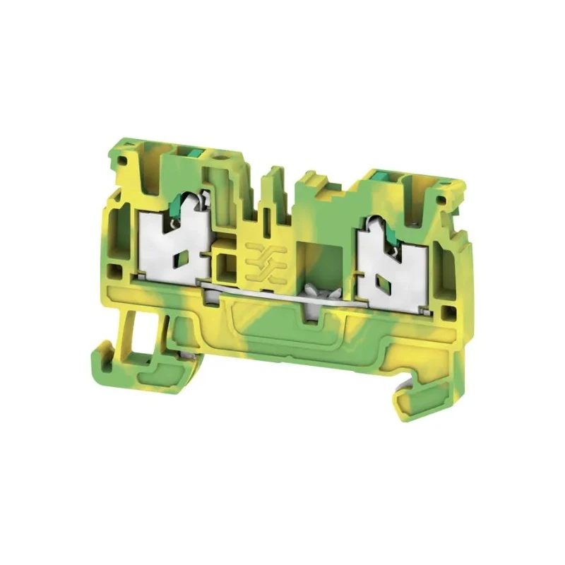 Weidmüller SNAP IN Series Feed Through Terminal Block Yellow Green 1-Level Snap-In 800V 24A 2674560000