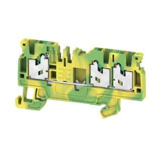 Weidmüller SNAP IN Series Feed Through Terminal Block Yellow Green 1-Level 24A 800V 2674570000
