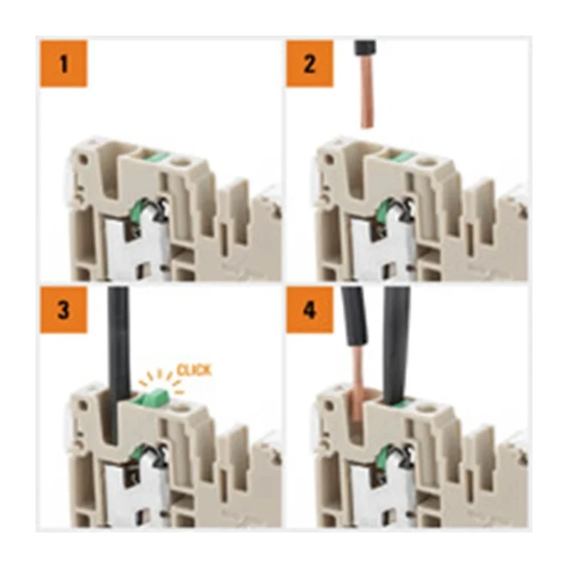 Weidmüller SNAP IN Series Feed Through Terminal Block Yellow Green 1-Level 24A 800V 2674570000