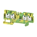Weidmüller SNAP IN Series Feed Through Terminal Block Yellow, Green, 1-Level, Snap-In 2674580000