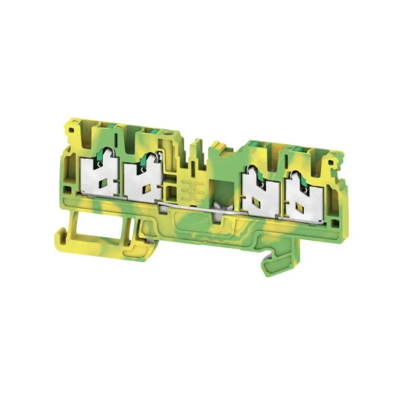 Weidmüller SNAP IN Series Feed Through Terminal Block Yellow, Green, 1-Level, Snap-In 2674580000