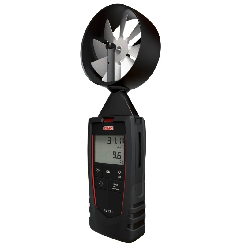KIMO Rotary Vane Anemometer Air Flow Air Velocity Measurement 35 m/s LV 130 S