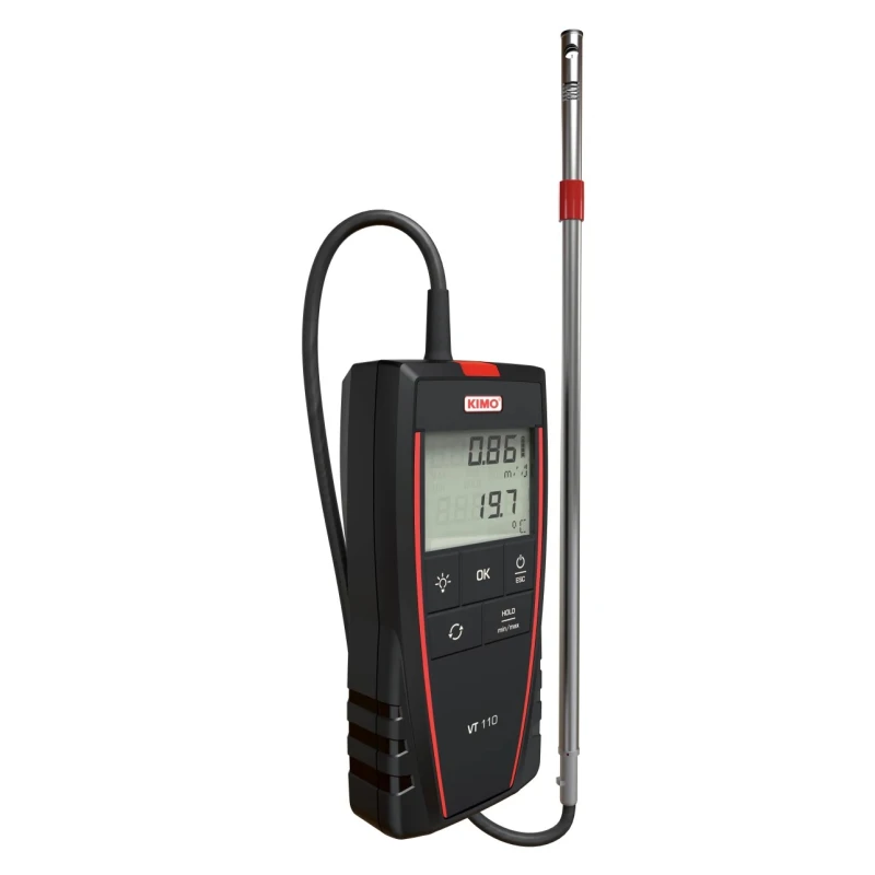 KIMO Hotwire Anemometer Measures Air Velocity Air Flow 30 m/s VT 110 S