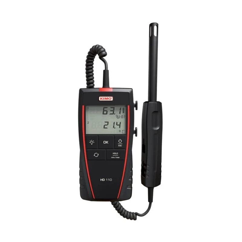 KIMO Thermohygrometer Handheld Relative Humidity and Temperature Meter 70 °C Max, ±1.8 %RH Accuracy HD 110 S