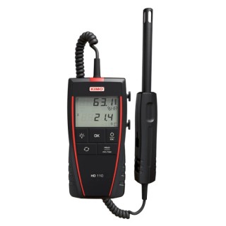 KIMO Thermohygrometer 70 °C Maximum Temperature, ±1.8 %RH Accuracy, 0.1 °C Temperature Accuracy, 95 %RH Maximum HD 110 S