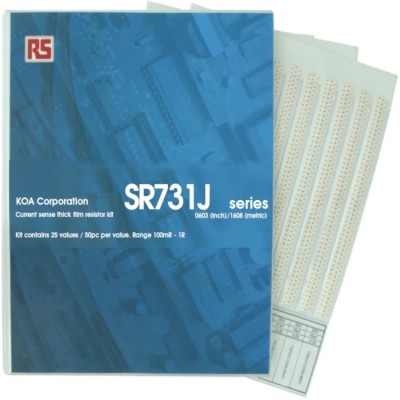 KOA SR73 Thick Film Surface Mount Resistor Kit 25 Values 1250 Pieces 100 mΩ to 1 Ω 2.0W SR73
