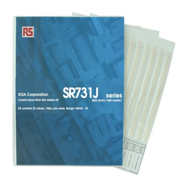 KOA SR73 Thick Film Surface Mount Resistor Kit 25 Values 1250 Pieces 100 mΩ to 1 Ω 2.0W SR73