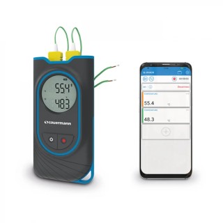 SAUERMANN. K Probe Digital Thermometer 2 Input(s), 1300°C Max, ±0.4°C Accuracy, UKAS SI-TT3