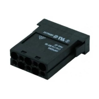 Amphenol Industrial Heavy Duty Power Connector Module 10A 250V 10 Contacts Female C146 Series C146 C10 001 G8