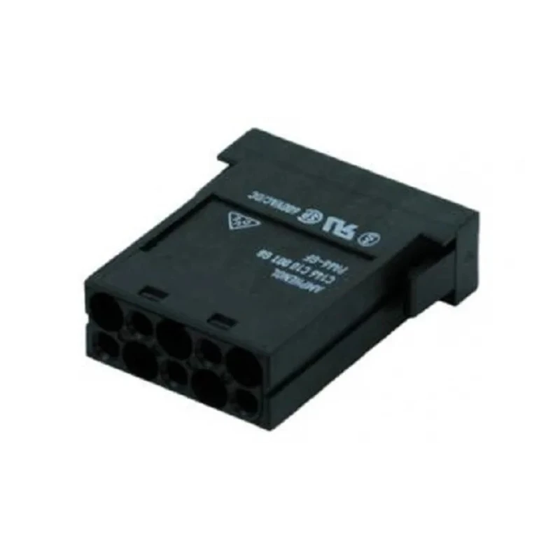 Amphenol Industrial Heavy Duty Power Connector Module 10A 250V 10 Contacts Female C146 Series C146 C10 001 G8