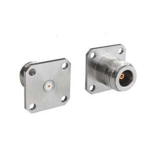Bulgin N Type Series Coaxial Connector Flange Male Circular Coaxial 500 Ω Straight Body Jack Screw RFNA4JGID
