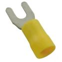 RS PRO Insulated Fork Terminal, 26 AWG to 22 AWG Wire Size, M5 Stud, Nylon Insulation Yellow 239-4206