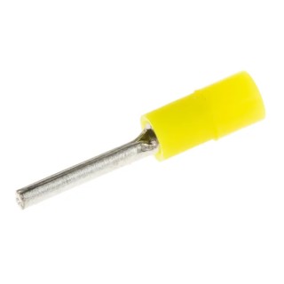 RS PRO Insulated Tin Crimp Pin Connector 26 AWG to 22 AWG 1.4 mm Pin Diameter 10 mm Pin Length Yellow 239-4212