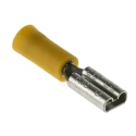 RS PRO Yellow Insulated Female Spade Connector Crimp 2.8 x 0.5 mm Tab Size 26 AWG to 22 AWG 239-4240