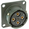 Amphenol Limited 62GB Straight 5 Way Box Mount MIL Spec Circular Connector Female, Green, Shell Size 14 62GB-12E14-22SN