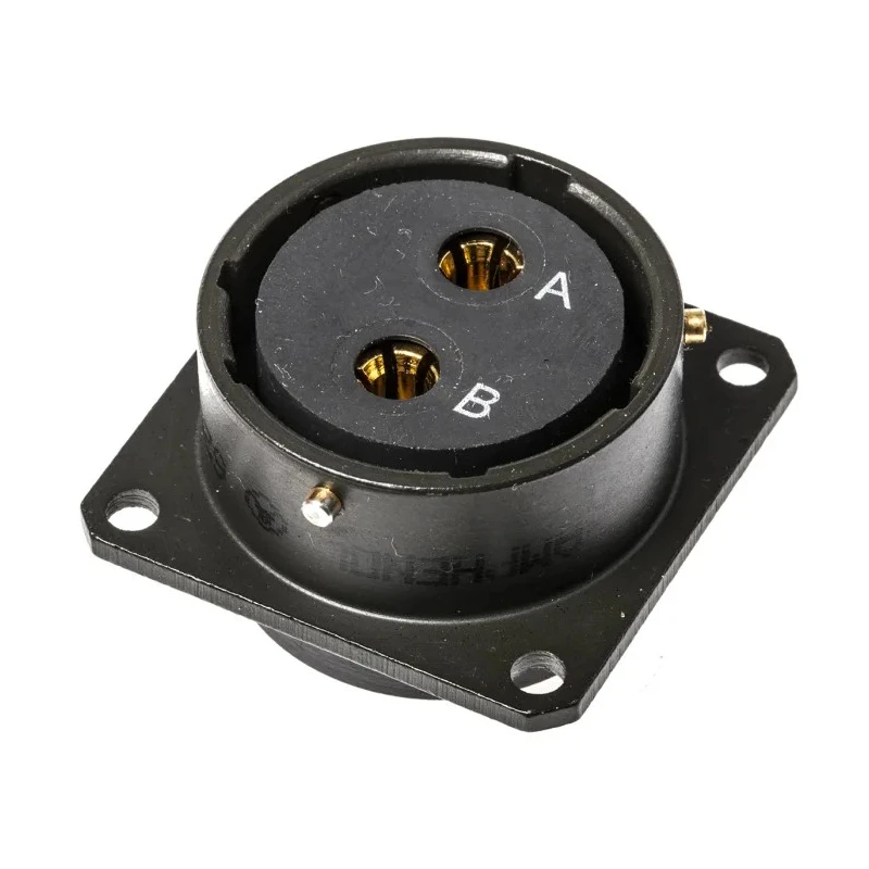 Amphenol Limited MIL Spec Circular Connector 2 Contacts Female Olive Box Mount Zinc Cobalt Plating 1.5V AC 62GB-12E18-02SN