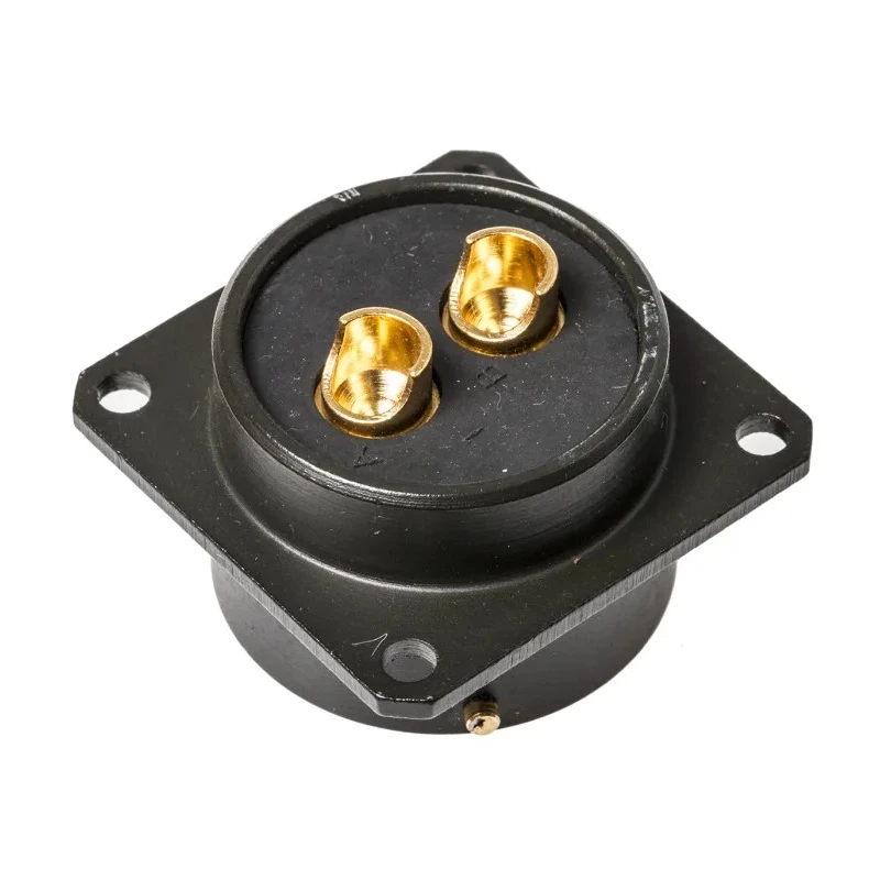 Amphenol Limited MIL Spec Circular Connector 2 Contacts Female Olive Box Mount Zinc Cobalt Plating 1.5V AC 62GB-12E18-02SN