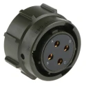 Amphenol Limited MIL Spec Circular Connector 4 Way Cable, Gold Plated Copper Contacts, Straight Olive 62GB-56TG14-04SN(044)