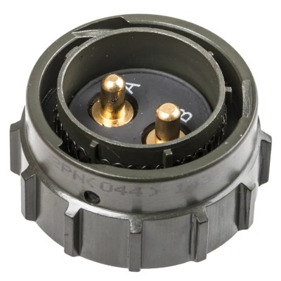 Amphenol Limited MIL Spec Circular Connector 2 Way Gold Plated Copper Straight 1.5kV AC 40A 62GB-56TG18-02PN(044)